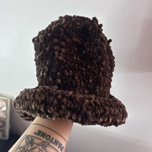 Chunky Brown Knit Hat